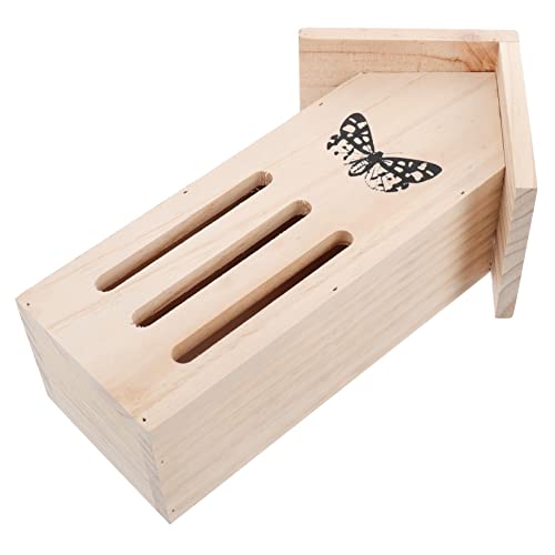 Ibasenice Holz Bienenhaus mit Schmetterling