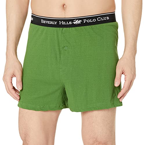 Beverly Hills Polo Club M1007AM-A10-PNK/BK/GN/LHGT BL-M Men'S 4 Pack Knit Boxer Shorts thumb #1