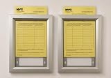 2 HPD Inspection Frames 6' x 9' Inside Size | NYC MDL §329 Certificate of Inspection Visit Frame | Elevator Inspection Card Holder | slide in Frame with Clear Protective Cover