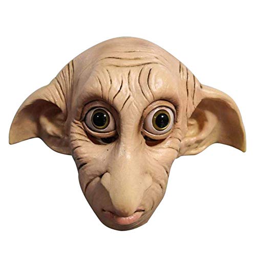 rethyrel Offizielle Harry Potter Erwachsene Dobby Maske Kostüm Zubehör Dobby Elfin Maske Cosplay Dobby Latex Maske Halloween Kopfbedeckung Karneval Kostüm Requisiten Cover