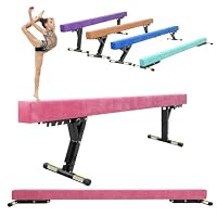 SportBob Schwebebalken Kinder Klappbar 244cm, 5 Höhen Einstellbar, Hohe und Niedrige Ebene, Balken Turnen Balancierbalken für Zuhause Outdoor Indoor Training, Gymnastikbalken Trainingsgeräte mit Bein