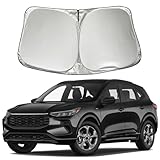 SZYUCHEN Car Windshield Sun Shade Sunshade Compatible With Ford Escape 2026 2025-2020 Fusion 2013-2020 SE SEL ST Line Elite Titanium Limited Platinum Hybrid Interior Accessories, Car Window Sun Shield