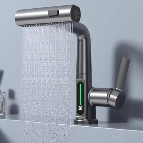 Robinet de cascade rotatif distributeur eau chaude froide pour évier LWX - 4