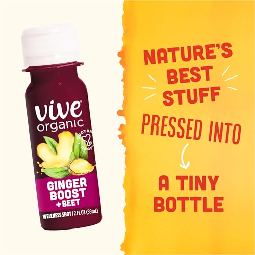 Vive Organic Ginger Boost + Beet Wellness Shot, 2 fl oz Bottle