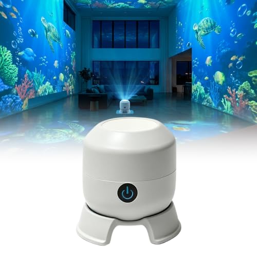 Gaawou Dynamic Rotating LED Projector Light, 360° Rotating Ocean Wave Night Projection Night Light,...
