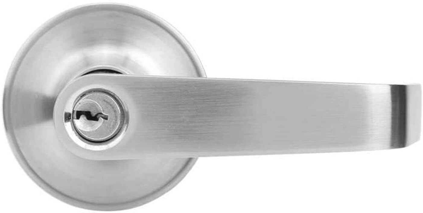Serrure de porte haut de gamme et levier d'entrée moderne en acier pour intérieur épuré