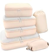 HOTOR Packing Cubes for Suitcases - 6 Pieces, Light Packing Cubes for Travel, Premium Suitcase Or...