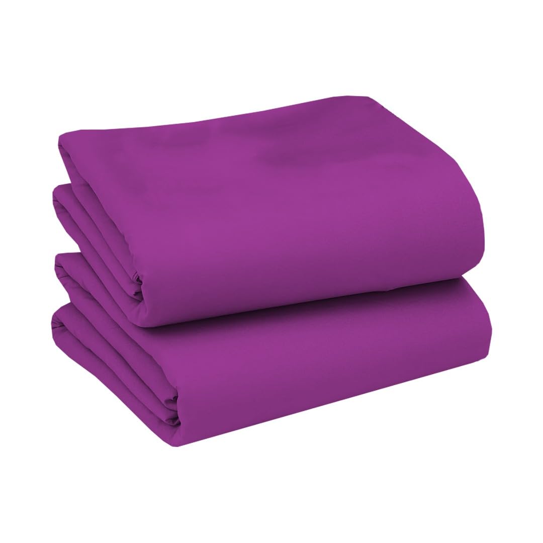 Ziya Homes 25cm Deep Fitted Sheet Single (2 Pack) Polycotton Fabric - Breathable & Soft Hotel Grade Bed Sheets - Easy Care Non-Iron Bottom Sheet (Purple, 91x190 cm) — image 1