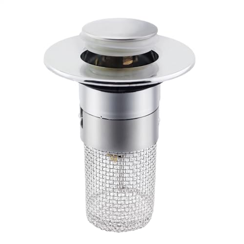 Colador para desagüe de fregadero con filtro de acero inoxidable desmontable