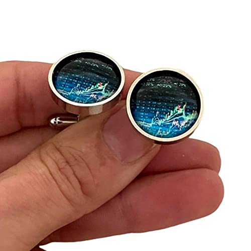Gemelos y prendedor de corbata para hombre miniatura 1