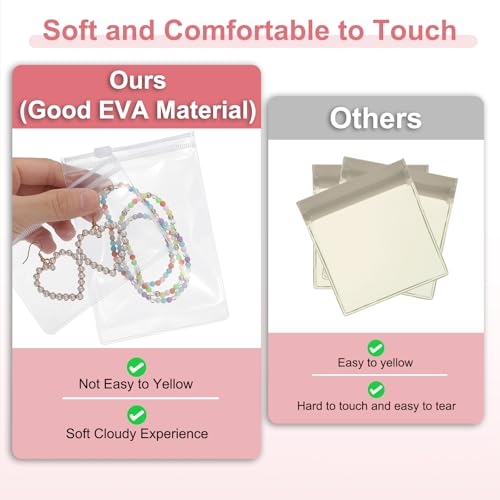 Bolsas de joyería de PVC PATIKIL transparentes con cremallera autocierre 6