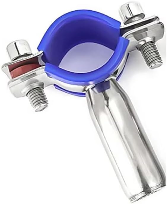 Heavy Duty 304 Stainless Steel Pipe Bracket, 8-219mm Circular Tube Clamp, Welding Fixed Holder for Plumbing & HVAC, 1 Pcs(42-45mm)