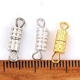 SHINEOFI Cierres de Joyería de Cobre Tornillo Fácil de Enroscar y Cierre de Seguridad Integrado para Pulseras y Collares en 5 Bolsas de 100 Piezas para Hacer Bisutería DIY