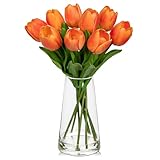 Taille et polyvalence : le bouquet mesure environ 36 cm de haut et 23 cm de large, avec un vase de 18,5 cm de hauteur. C'est une taille idéale pour les centres de table, les cheminées ou les rebords de fenêtre.