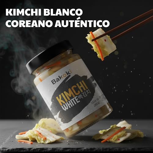 Miniatura 6 de Bakoki Baek Kimchi Kimchi Blanco, Suave Y Sin Picante, Fermentado Tradicionalmente, Con Baja Emisión De Olores 2 300 G Ideal Para Almuerzos, Bowls Y Guarniciones