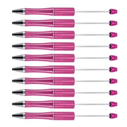 Stylos à bille à perles Beadthoven lot de 20 pièces violet rouge pour loisirs créatifs