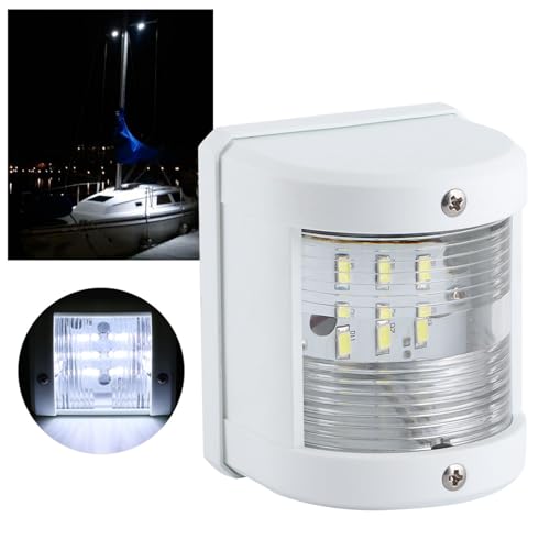 Fanali Luci Di Via Barca Bianca - Indicatore Luminoso Di Navigazione, 12V/24V 135 Gradi Barca 3W Ip66 Led Lampada Per Albero Di Navigazione Abs Per Esterni Per Crociere In Barca Da Pesca