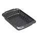 Produktbild Relaxdays Backform mit Löchern, Antihaftbeschichtung, eckig, für Tarte, Quiche, Flammkuchen, HBT 5x32x21,5 cm, anthrazit