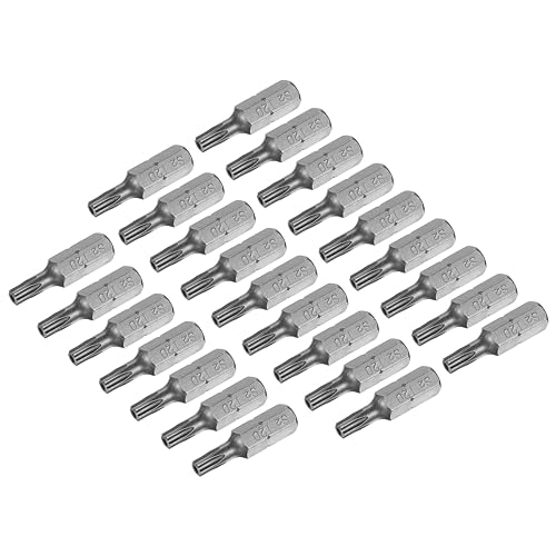 uxcell Torx Bits 1/4 Inch Hex Shank 25mm Length Magnetic Screwdriver T20 Screw Driver Bit S2 Alloy Steel 25pcs