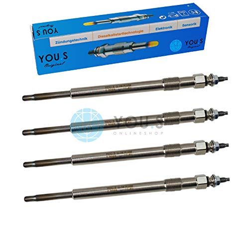 4 Stück YOU.S Original Glühkerzen Länge: 148,0 mm Spannung: 11,5 V - 1309471