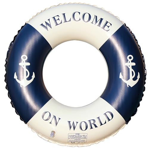 Aufblasbarer Schwimmring, Schwimmreifen groß, Schwimmreifen Schwimmring, Wasserspielzeug für Pool und Strand Party Spielzeug für Kinder und Erwachsene (blau)