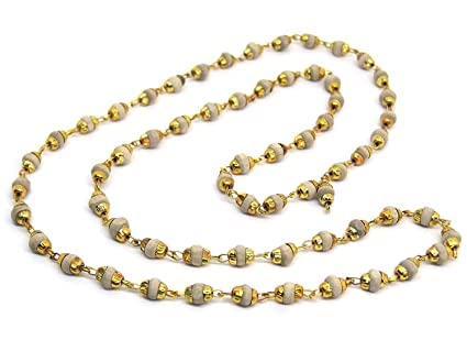 See full amazon price history chart for UROOH Divya Spiritua Natural White Tulsi Mala In Gold Polished Caps Tulsi Necklace in Metal Chain for men & women UROOH Divya Spiritua Natural White Tulsi Mala In Gold Polished Caps Tulsi Necklace in Metal Chain for men & women (B0BNVSMPLG) Amazon Price History, Amazon Price Tracker