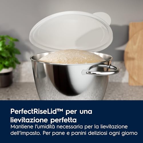 Electrolux, Impastatrice Planetaria, E6KM1-4BPT, Robot da Cucina Multifunzione 1200 W, 2 Ciotole da 6L e 4L, Coperchio PerfectRiseLid, LED Integrato, Accessori Professionali - immagine 6