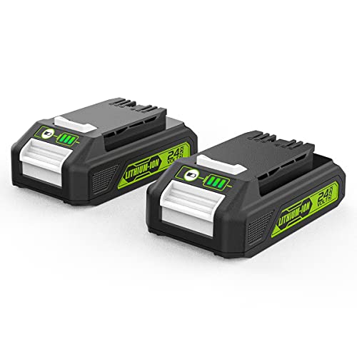 Energup 2 Pièces 24V 3500mAh Batteries de Remplacement pour Greenworks 24V Batterie G24B2 G24B4 29842