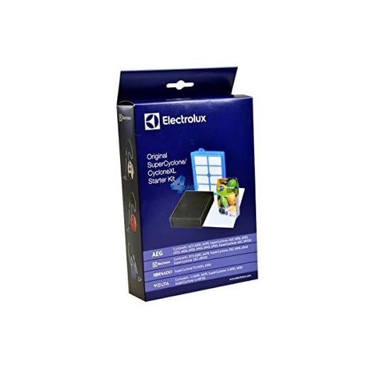 Electrolux VCSK4 Startpaket (1 Allergy Plus-filter, 1 fint dammfilter, tvättbart, 1 motorfilter, skärabar, 4-pack s-färsk citron doftgranulat, förbättrad sugkraft, perfekt passform, blå/grå)