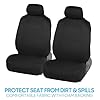 BDK PolyPro Car Seat Covers Full Set in Solid Black, Front and Rear Split Bench Seat Covers for Cars, Easy to Install Car Seats Cover Set and Accessories for Auto Trucks Van SUV - Solid Black #2