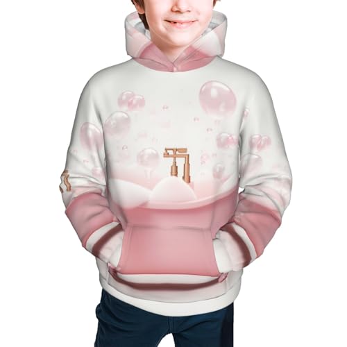Cute Bathtub Kids Pullover Hoodies Boys Sweatshirts Girls Athletic Clothes with Pocket2