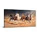 LevvArts - Large Size Running Horse Canvas Wall Art,Wild Animal Picture Print on Canvas,Framed Gallery Wrapped,Modern Home and Office Decoration,-24"x48"