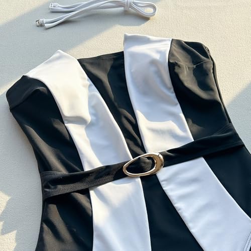Traje de baño sin costuras de alta flexibilidad en cómodo tejido de elastano 5