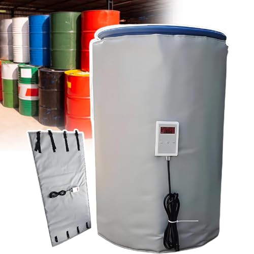 Sushangmao Calentador/Manta Calefactora para Bidones Metálicos De 1000 L/200 L | Calentador para Bidones IBC De 2000 W | Termostato Ajustable De 0 A 120 °C/248 °F 1000l/264.17GAL
