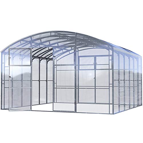 Invernadero Jardín Ruby Pro 4x4 Metros 16 M² Policarbonato Transparente 4mm, Marco...