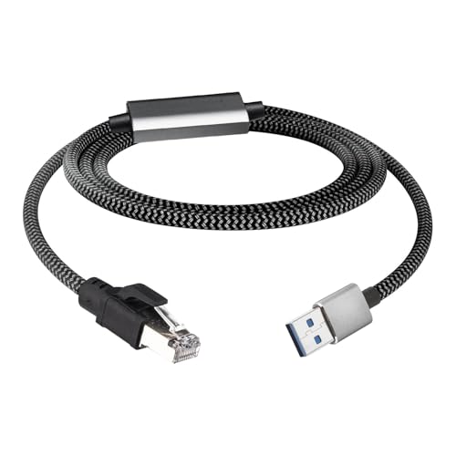 Leehitech 2M MKrbg USB A to LLAN A_v^[P[u 1000Mbps M` USB A to RJ45 C[TlbgϊP[u ڐڑxȂThunderbolt 3/4Am[gp\RAMacBookAmac