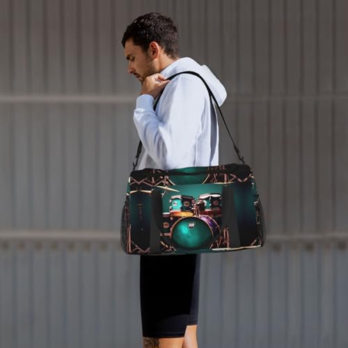 Sac de week-end imprimé au design noir unique pour des voyages stylés