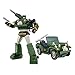 Modello Transformers, Riparare la Versione KO della MP47 Inspector Green Jeep MP Ratio G1 Mobile Bambola Ko Robot Toy (Color : Green)