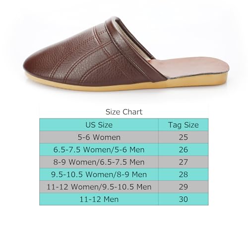 Men's & Women's Minimalist Leather Blend & Faux Leather Slippers - Red, Solid, Slip-On, Round Toe, Closed Toes, Non-Slip, All Seasons, Home, Office, Living Room, Kitchen, Guests3