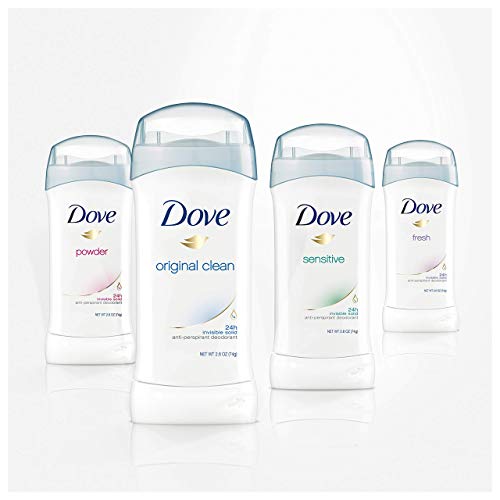 Image of Dove Antiperspirant Deodorant, Powder, Twin Pack (4 Count of 2.6 Ounce Each), 10.4 Ounce