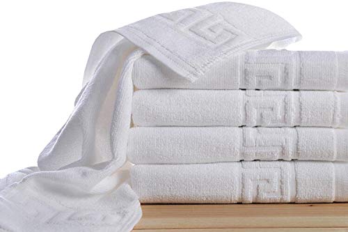 Juego de Toallas de baño Acabado en greca, algodón 100% Natural, súper absorbentes, Calidad Hotel.