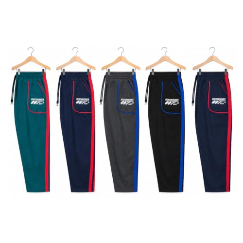 Image of Product Name Kids Track Pants Combo Pack of 5 | Cotton Blend Jogger Pants for Boys | Soft & Comfortable Bottoms