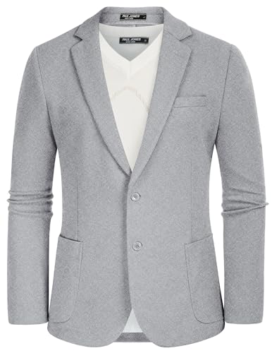 Blazer en tricot homme sakko moderne gris clair taille M