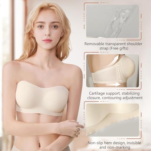 Girls Training Strapless Bandeau Bras Teen Tube Top 12-14 14-16 16-18 Seamless Padding Bralettes2