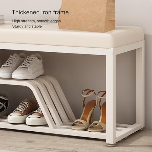 JOSIAHCQ Zapatero con Banco Almacenaje Banqueta Dormitorio para Entrada Recibidor Sala de Estar Pasillo(120cm/47.2in) - imagen 5