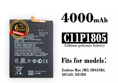Image of C11P1805 Battery for Asus Zenfone Max M2 ZB632KL ZB633KL (5000 mAh) Battery -1 Year Warranty**** (O158)