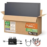 Solarway® 890W Balkonkraftwerk 800W komplett Steckdose - neuester 800 Watt Wechselrichter - Solaranlage Komplettset - 445W bifaziale Solarmodule & Envertech & Zubehör