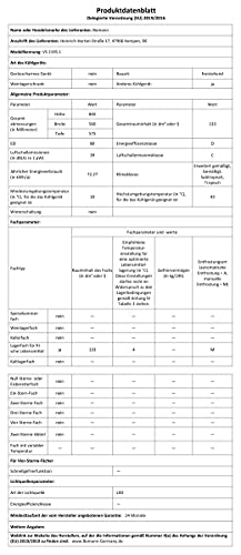 Bomann® Kühlschrank ohne Gefrierfach | Energieklasse D | 85cm | leise 39dB | 3 Ablagen | Türanschlag wechselbar | 133L | Kühlschrank klein mit Gemüsefach | Standardkühlschrank | VS 2195.1 inox