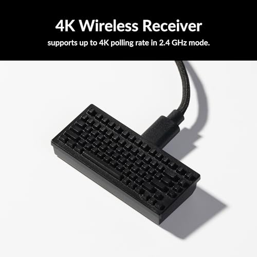 Image of Keychron M3 Mini 4K Wireless Bluetooth 5.1 /2.4 GHz /Wired Optical Mouse, Ultra-Lightweight 55g Programmable PixArt 3395 Sensor with up to 26,000 DPI / 650 IPS for Windows Mac Linux - Black