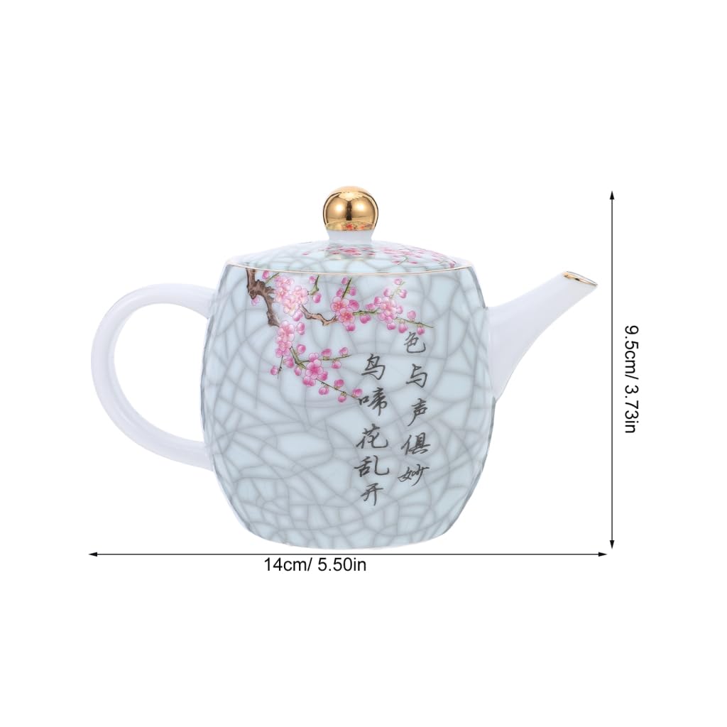 Cabilock 1 taza de café de cerámica decorativa, hervidor eléctrico, tetera con pájaros, ortiga, bebida, infusor de té, tetera pequeña, cerámica